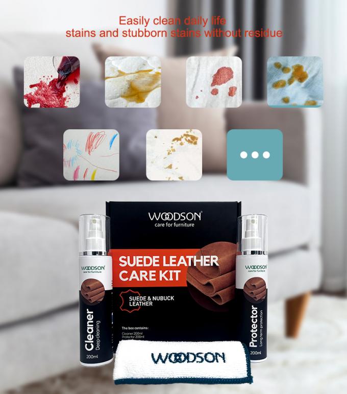 مجموعة رعاية الأريكة الجلدية من نوع Nubuck & Suede كيس تنظيف الأريكة من نوع Suede رشاش وحماية 3